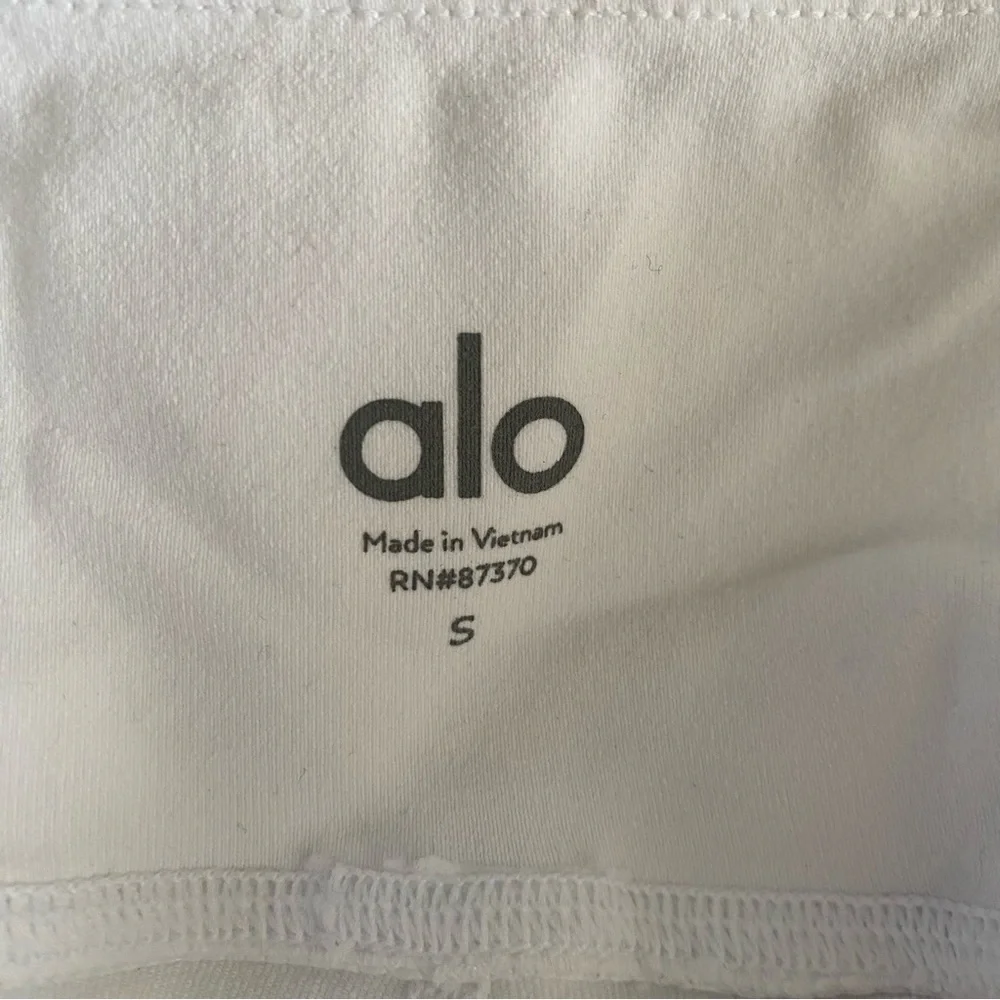 Alo Yoga Epic Yoga White Mesh Leggings Full Length Size Small
